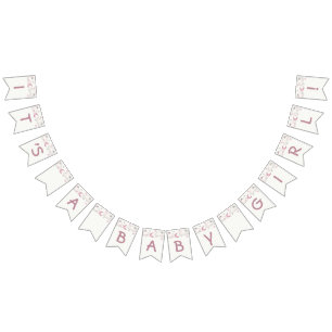 Bannière de Baby shower Dusty Pink Girl