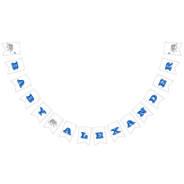 Bannière de Baby shower éléphant drapeaux de Bunti (Tout)