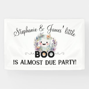 Bannière de Baby shower Floral Little Boo Hallowee