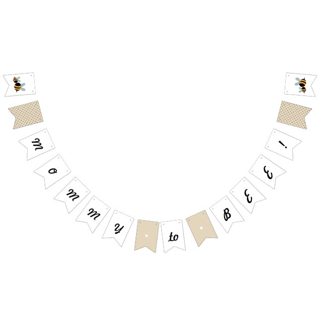 Bannière de Baby shower "Maman to Bee" - Drapeau d (Tout)