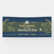 Bannière de Baby Shower Militaire — Présentation a