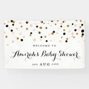 Bannière de Baby shower Pois Confetti moderne
