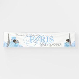 Bannière de Baby Shower pour Garçons à Paris