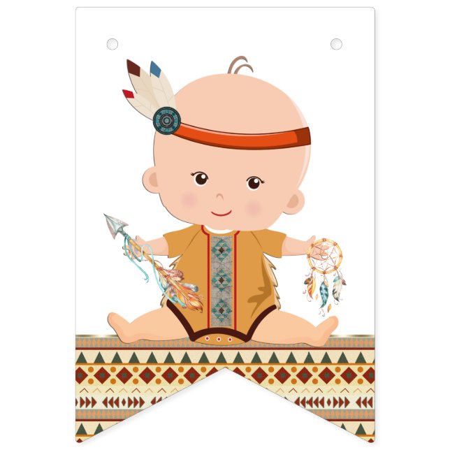 Bannière de Baby shower tribal (Premier drapeau)