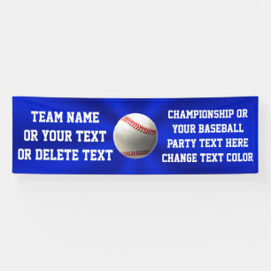 Bannière de base-ball personnalisée par bleu ave