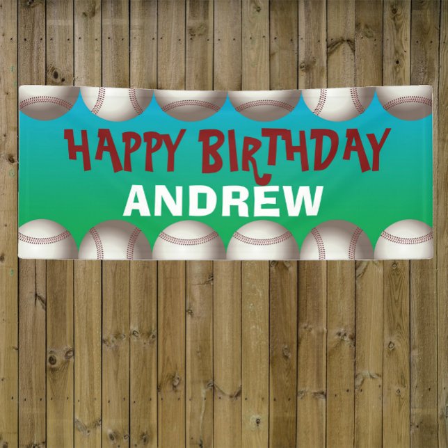 Bannière de baseball pour anniversaire ou occasion (Créateur téléchargé)