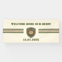 Bannière de bienvenue à la maison pour l'aviateur
