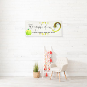 Bannière de bienvenue Caramel Apple Green Baby sho