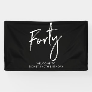 Bannière de bienvenue de la fête du 40e anniversai