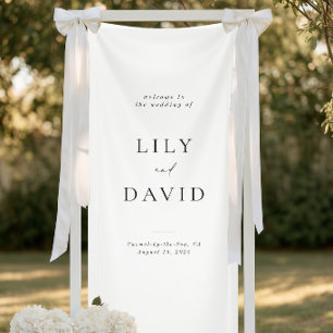 Bannière de bienvenue de mariage élégante minimali