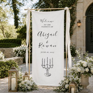 Bannière de bienvenue de mariage personnalisée min