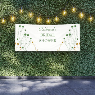 Bannière de bienvenue des Shamrocks fleurs sauvage