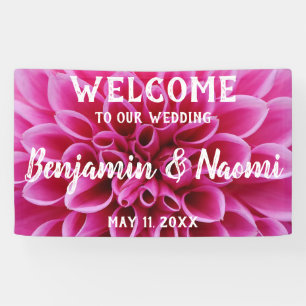 Bannière de bienvenue du Mariage Dahlia