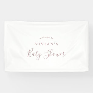 Bannière de bienvenue minimaliste du Baby shower d