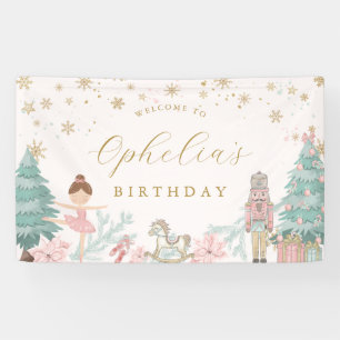 Bannière de bienvenue pour anniversaire de ballet