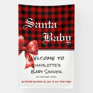 Bannière de bienvenue pour baby shower avec un mot