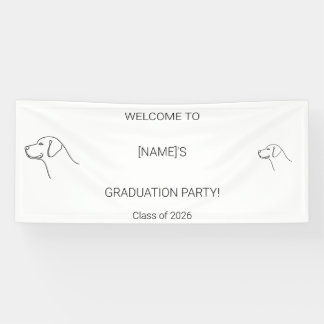 Bannière de bienvenue pour chien diplômé personnal