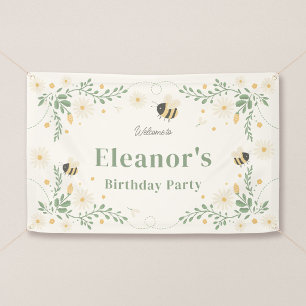 Bannière de bienvenue pour fête d'anniversaire Lit