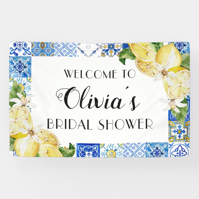 Bannière de bienvenue pour la fête de mariage avec (Horizontal)
