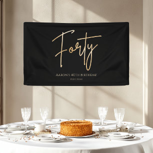 Bannière de bienvenue pour la fête des 40 ans Blac