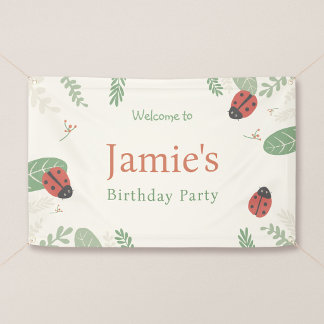 Bannière de bienvenue pour l'anniversaire de cocci