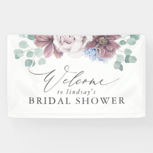 Bannière de bienvenue pour mariée florale Mauve /