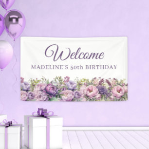 Bannière de bienvenue pour un 50e anniversaire aux