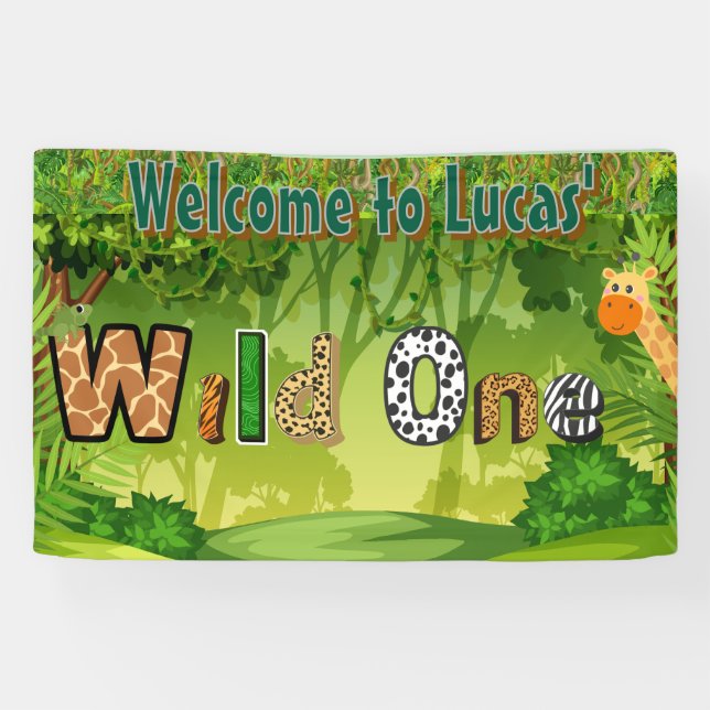 Bannière de bienvenue Wild One (Horizontal)