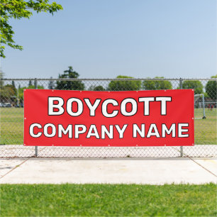 Bannière de boycott personnalisé