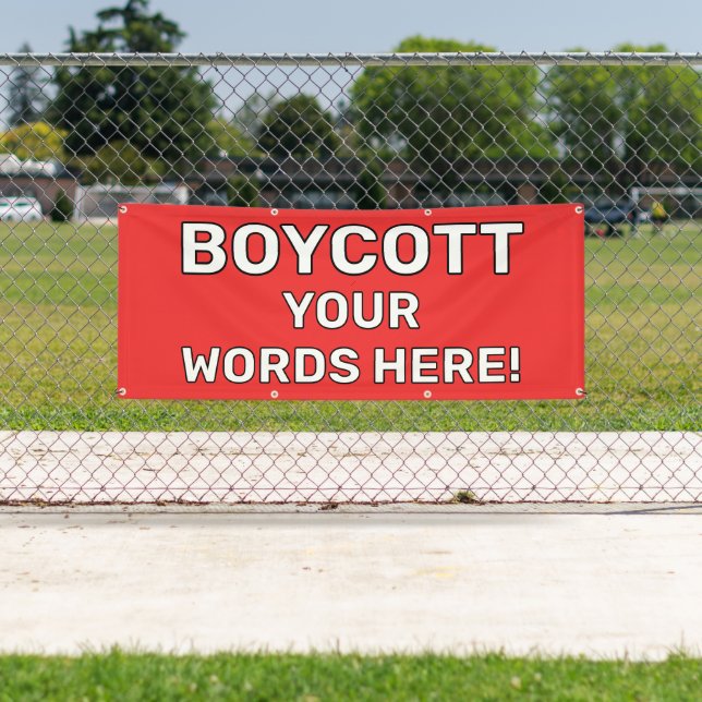 Bannière de boycott personnalisée (En situation)