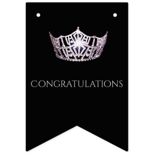Bannière de Bunting Party Silver de Miss America