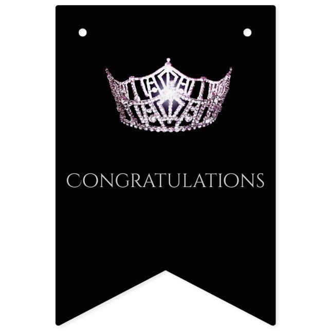Bannière de Bunting Party Silver de Miss America (Premier drapeau)