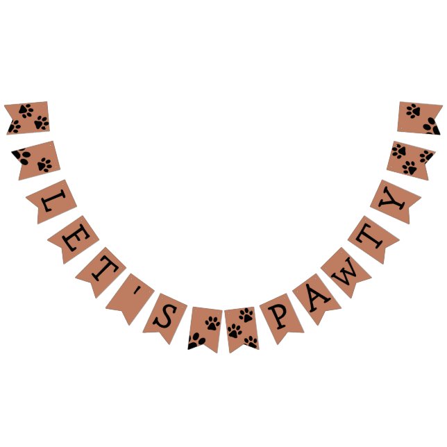 Bannière de Bunting Pawty - Brown avec pattes noir (Tout)