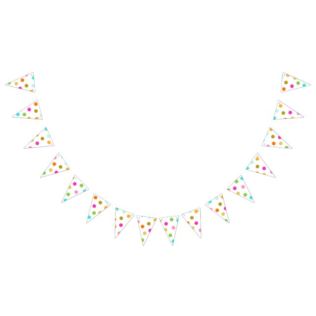 Bannière de Bunting Triangle Party Dots Confetti (Tout)