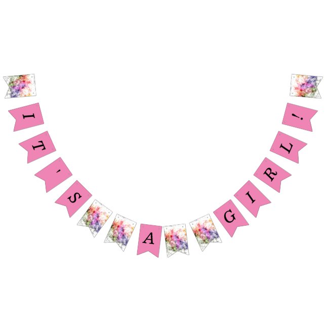 Bannière de Bunting "Welcome Home Baby Girl" (Tout)