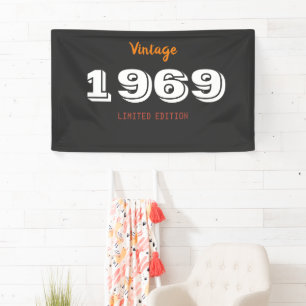 Bannière de cadeau édition limitée vintage 1969 – 