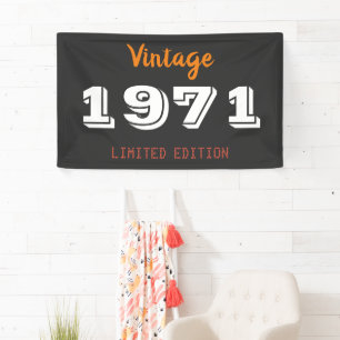 Bannière de cadeau édition limitée vintage 1971 – 