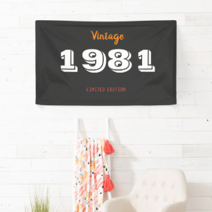 Bannière de cadeau édition limitée vintage 1981 –