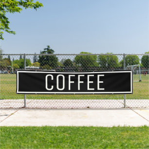 Bannière de café noir