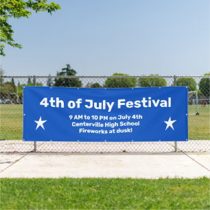 Bannière de célébration 4 juillet personnalisée