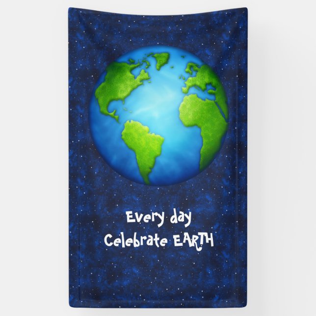 Bannière de célébration de jour de la terre (Vertical)