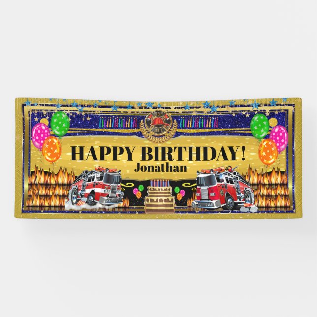 Bannière de célébration des pompiers (Horizontal)