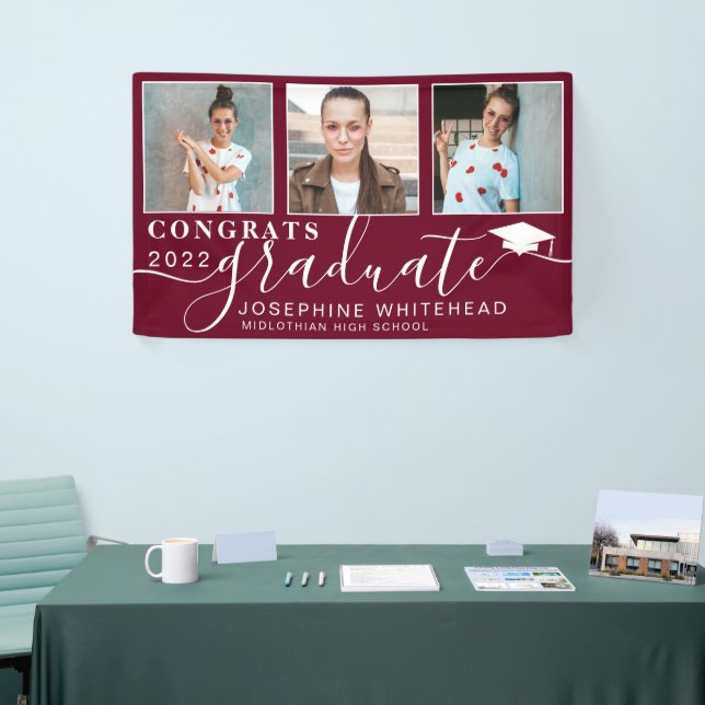 Bannière de collage de photos 2022 Burgundy (Salon professionnel)