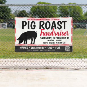 Bannière de collecte de fonds pour le rôti de porc