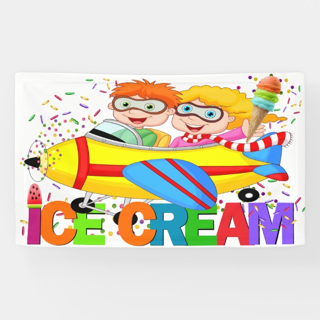 Bannière de crème ICE (série avion) (Horizontal)