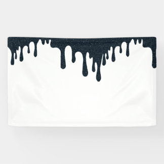 Bannière de dessus de goutte de charbon - Noir & B