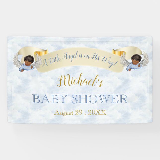 Bannière de douche Little Angel Blue Wings (Horizontal)