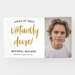bannière de faire-part de graduation virtuellement
