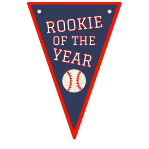 Bannière de fanions de baseball pour la recrue de 
