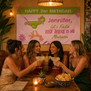 Bannière de fête d'anniversaire adulte Margarita F